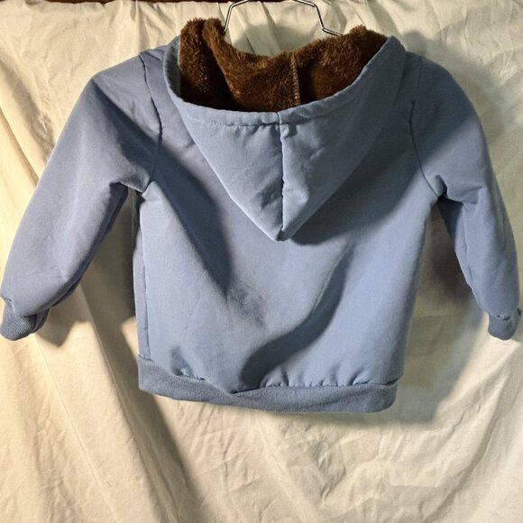 Toddler Boy size 3-4 Classic Hooded Winter Jacket with Faux Fur Lining - Picture 3 of 4
